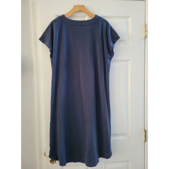 Eileen Fisher Sleepwear for Garnet Hill Blue NightGown size Medium Organic - Picture 6 of 10